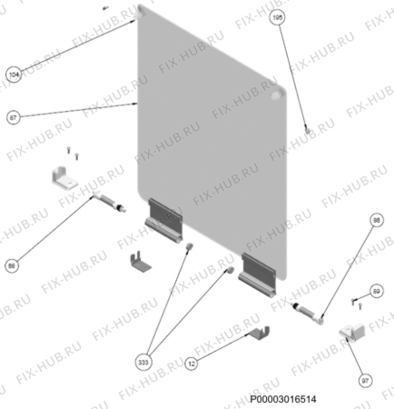 Взрыв-схема плиты (духовки) Zanussi ZCG563FW - Схема узла Section 3